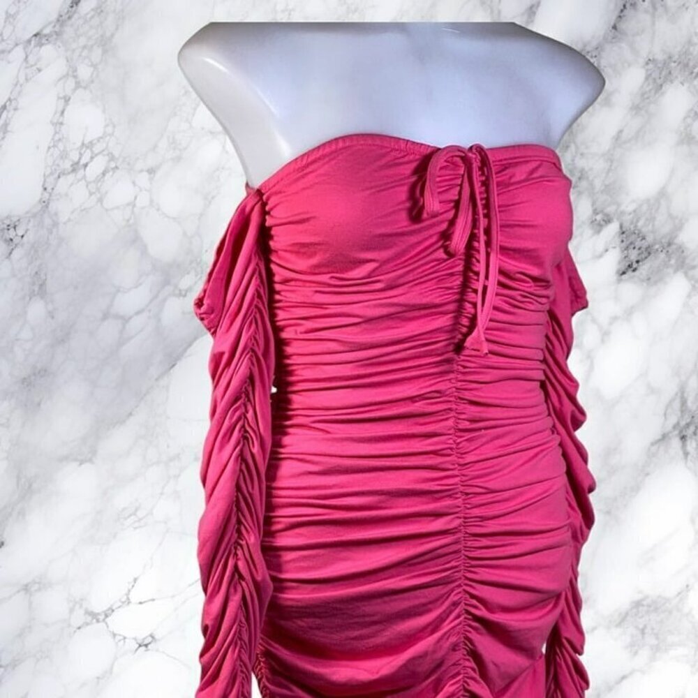 MORE TO COME Shanice Ruched Mini Dress - Pink - Picture 8 of 11